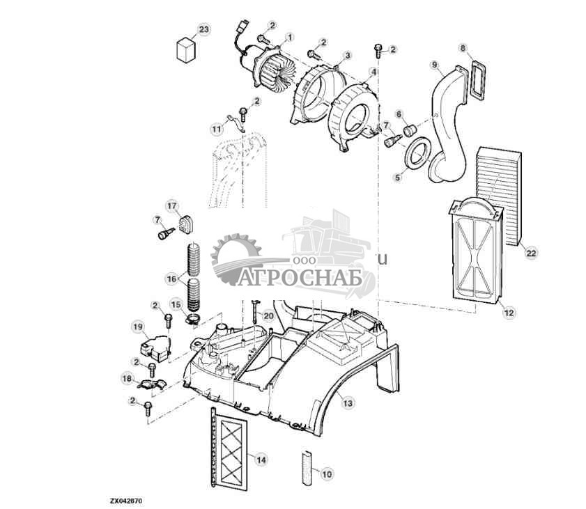 Air Conditioning And Heater Housing, Upper 
